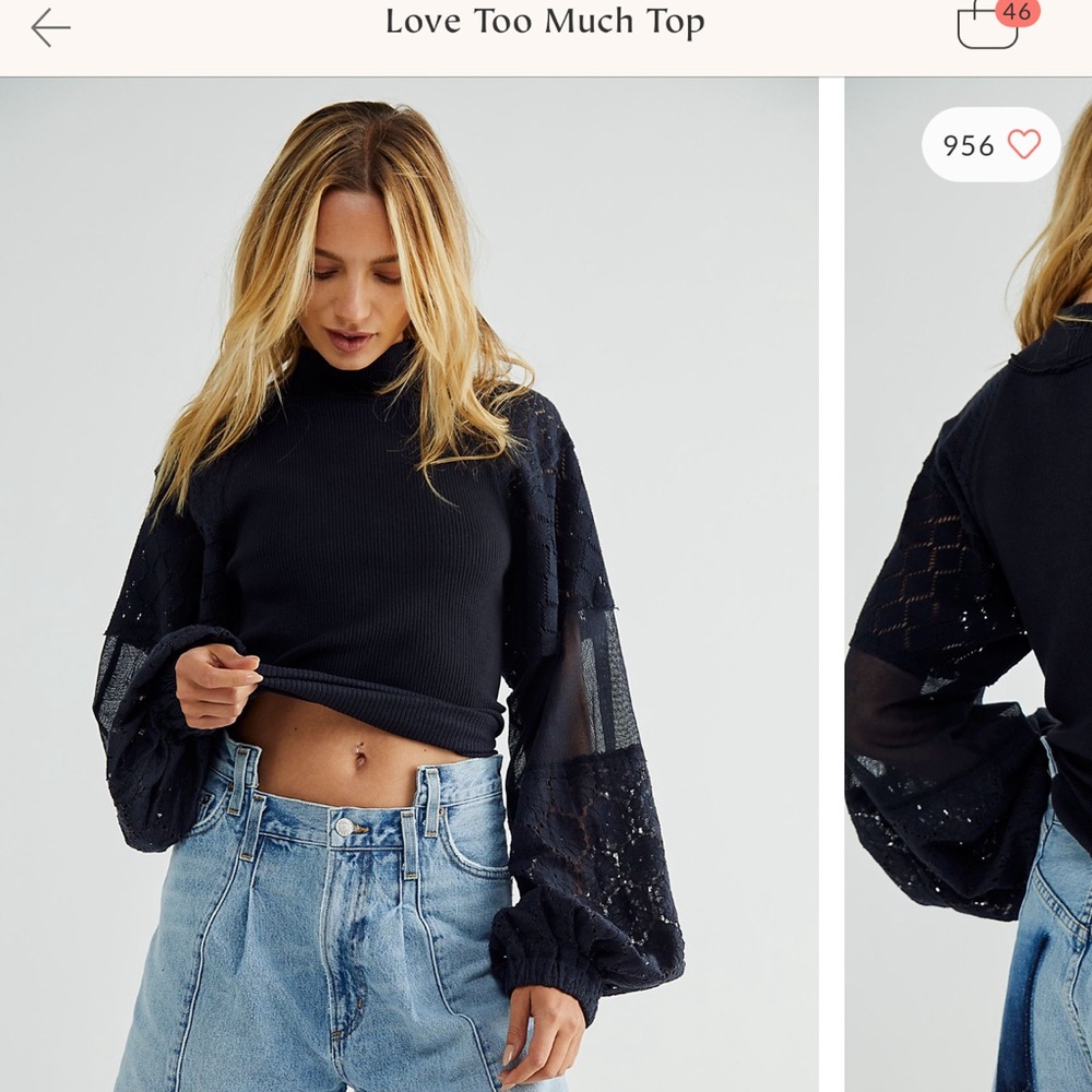 ISO free people love too much top in black either M or L